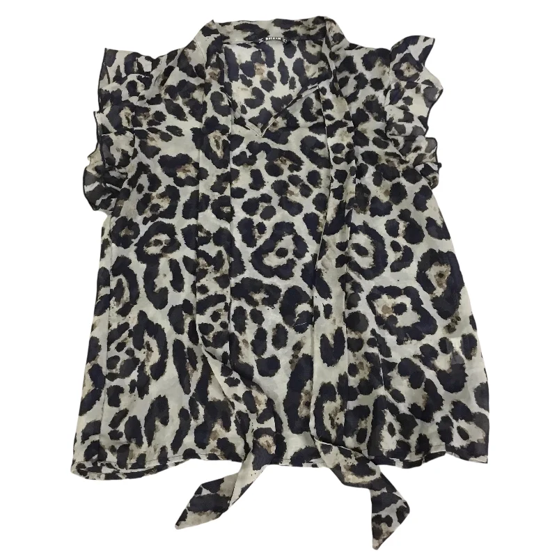 short sleeve t-shirt for hot weather -Top Short Sleeve By Shein In Animal Print, Size: S