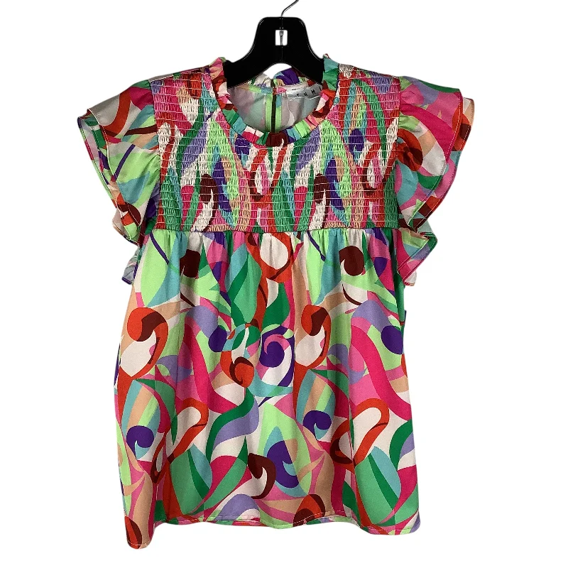 casual short sleeve shirt for business casual -Top Short Sleeve By Thml In Multi-colored, Size: Xs