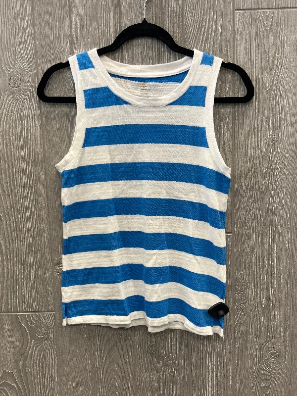 basic short sleeve t-shirt -Top Sleeveless By C And C In Blue & White, Size: Xs