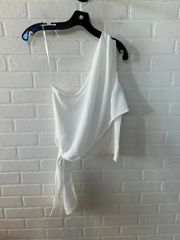 short sleeve t-shirt for autumn weather -Top Sleeveless By Lush In White, Size: S