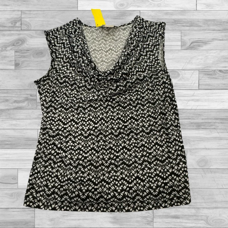 short sleeve t-shirt for running activities -Top Sleeveless By Michael By Michael Kors In Black, Size: Petite  Medium