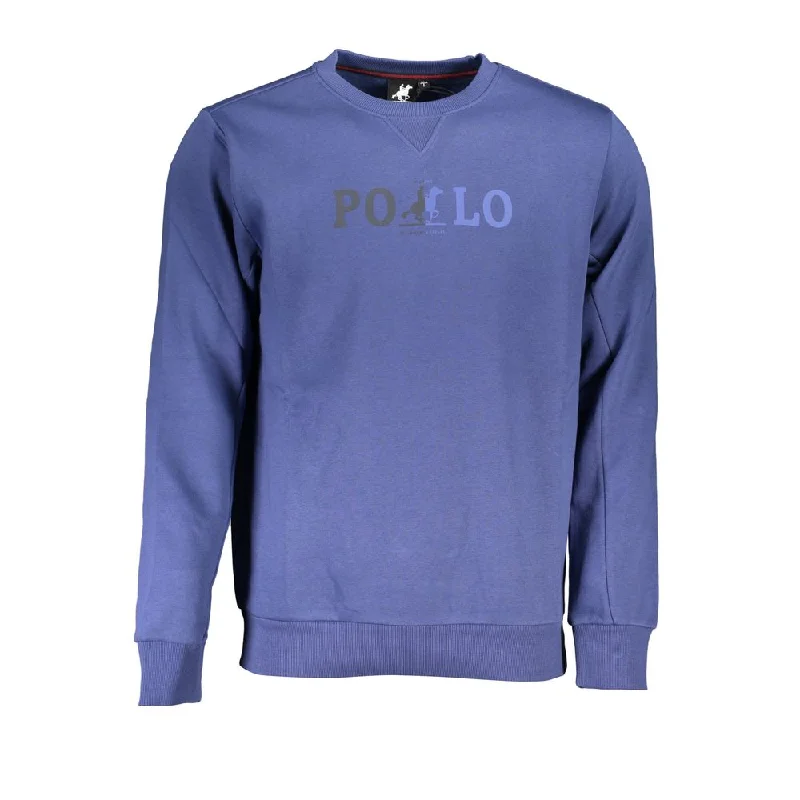 fashionable sweater for winter holidays-U.S. Grand Polo Chic Fleece Crew Neck Sweater in Men's