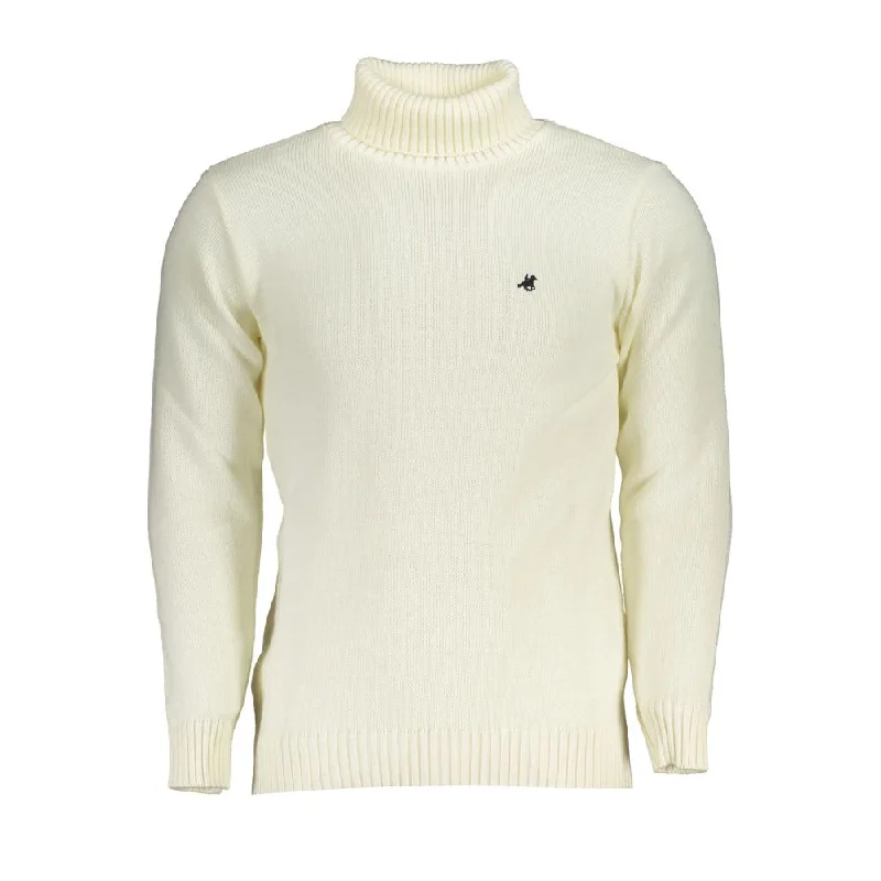 soft cashmere sweater for everyday luxury-U.S. Grand Polo Elegant Turtleneck Sweater with Embroide Men's Logo