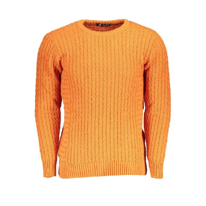 casual wool sweater for everyday use-U.S. Grand Polo Elegant Twisted Crew Neck  Men's Sweater