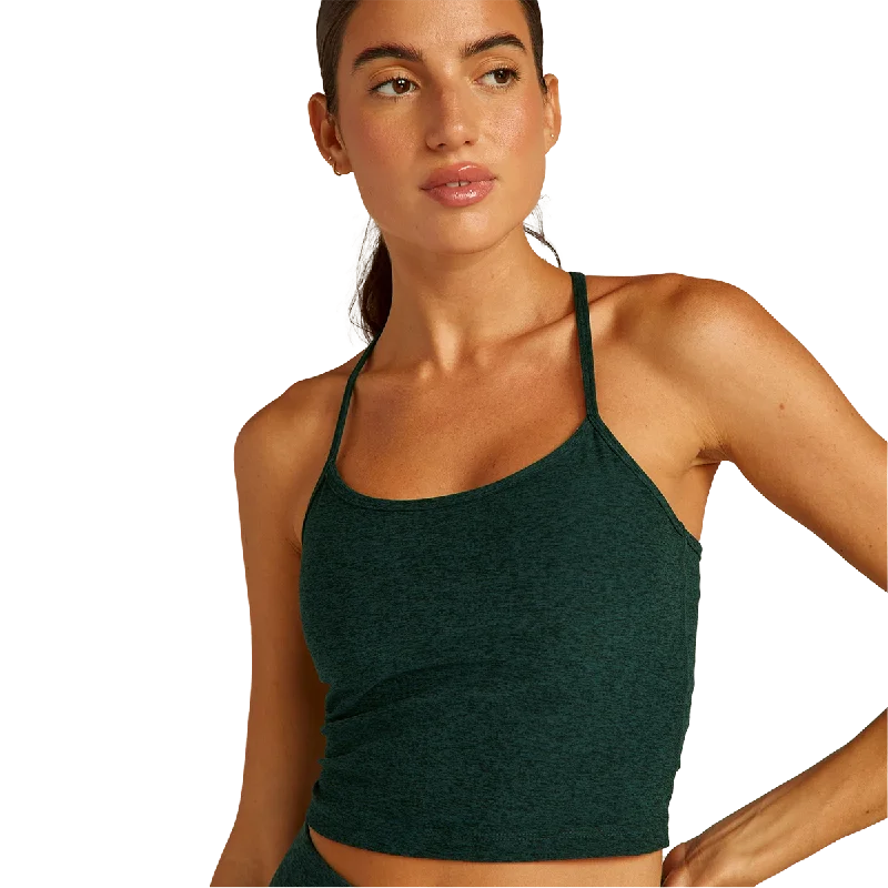 short sleeve v-neck shirt -Women's Spacedye Slim Racerback Cropped Tank