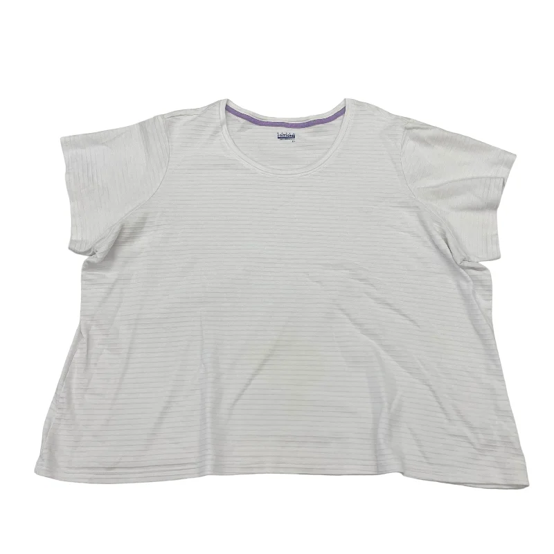 casual wear short sleeve t-shirt -WHITE BASIC EDITIONS TOP SS BASIC, Size 3X