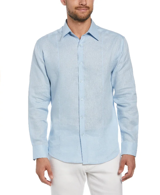 business shirt for meetings -Solid Linen Sport Shirt