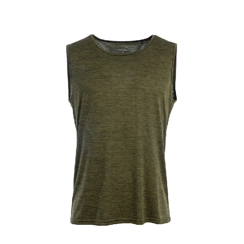 men’s stylish short sleeve t-shirt for gym -Action Training Tank Top Men (Olive-Green)