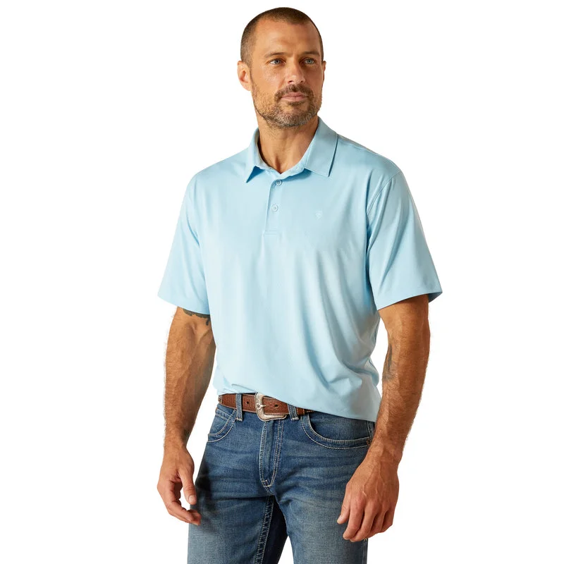 short sleeve thermal t-shirt for winter -'Ariat' Men's 360 Airflow Polo - Sheltering Sky