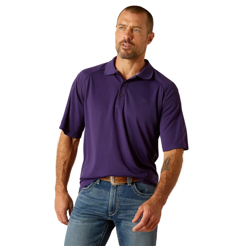 loose short sleeve t-shirt for men -'Ariat' Men's AC Polo - Purplavy