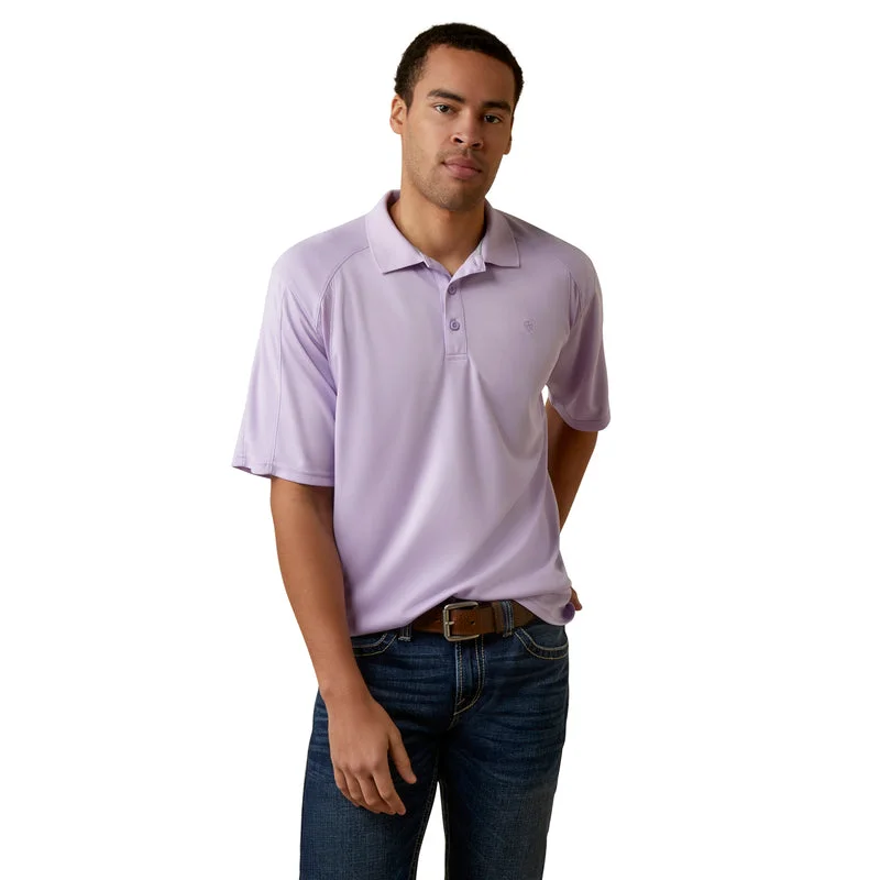 plus size short sleeve shirt for men -'Ariat' Men's AC Polo - Plum Shadow