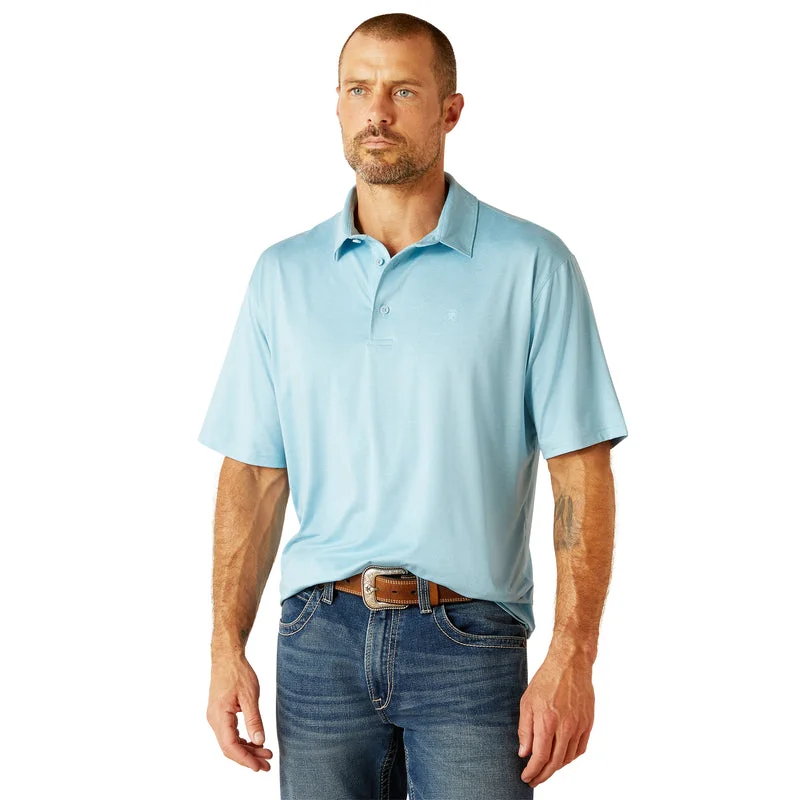 short sleeve shirts with fun prints -'Ariat' Men's Charger 2.0 Polo -Sheltering Sky