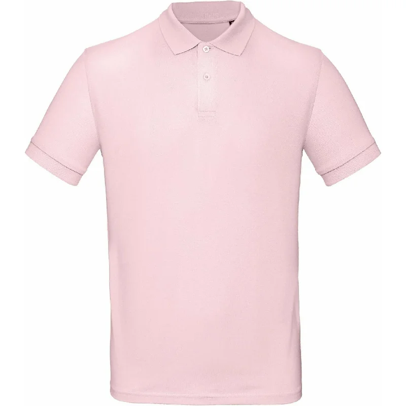 fashionable short sleeve shirt for women -B&C Collection Classic Short Sleeve Mens Polo Shirt - Pink