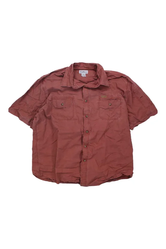 blue button down shirt for women -Carhartt Mens Ripstop Cotton Work Shirt