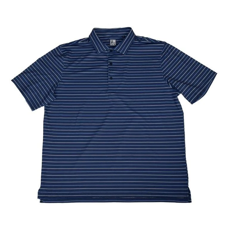 short sleeve t-shirt with logo -'FX Fusion' Men's Travis Stripe Print Polo - Navy