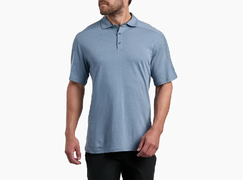 casual graphic short sleeve tee -'Kuhl' Men's Brazen Kuhldry® Polo - Mineral Blue