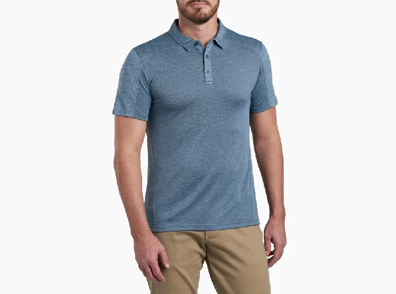 oversized short sleeve shirt for men -'Kuhl' Men's Engineered™ Polo - Blue Cove