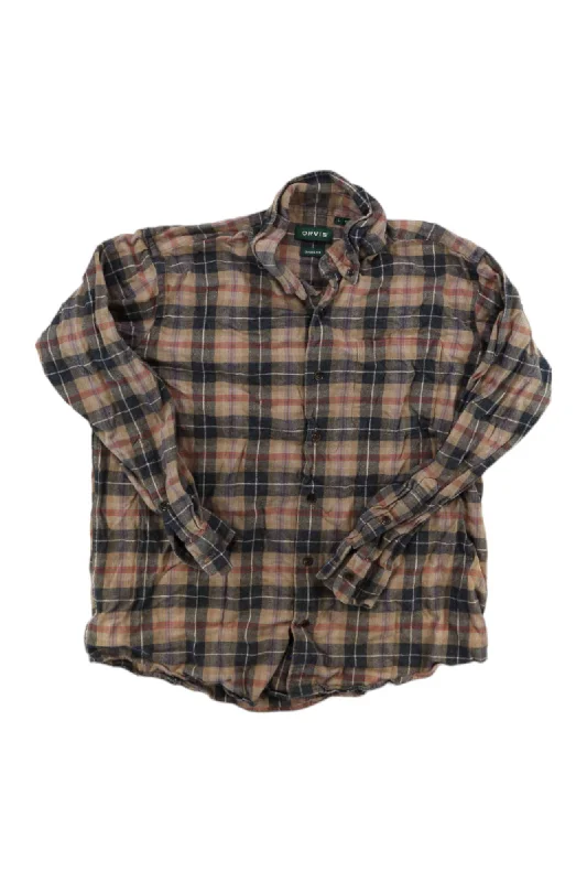 breathable shirt for hiking -Mens Orvis Long Sleeve Button Up Top