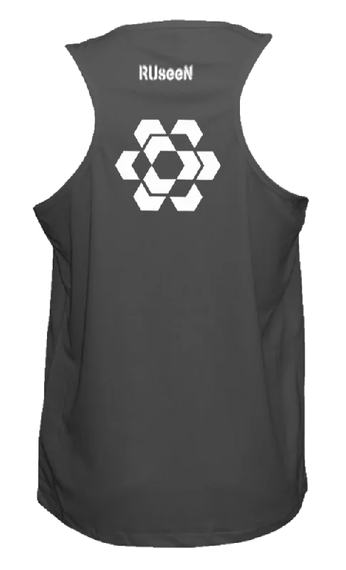 long sleeve to short sleeve t-shirt -Men's Reflective Tank - Fractured Hexagon