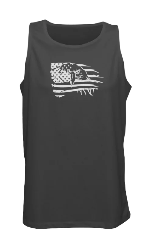 trendy short sleeve t-shirt -Men's Reflective Tank Top - Eagle Flag