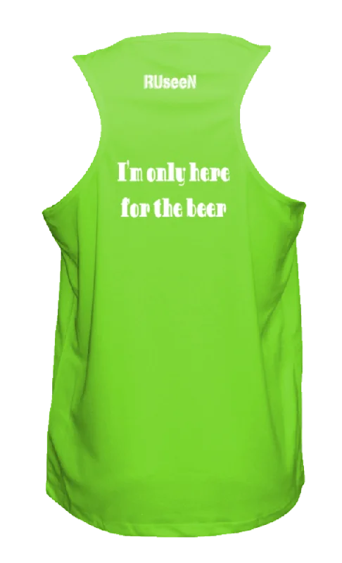 vintage short sleeve t-shirt -Men's Reflective Tank Top- I'm Only Here For The Beer