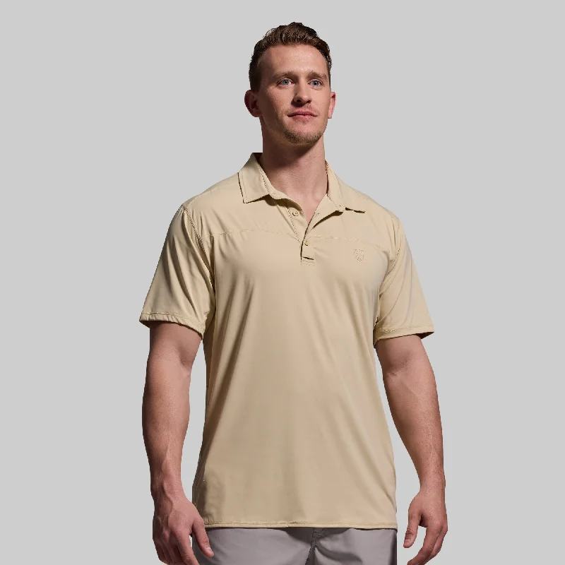 high-quality short sleeve shirt -Men's Tek Polo (Beige)