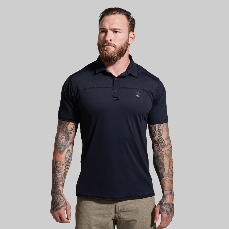 long-lasting short sleeve t-shirt -Men's Tek Polo (Black)