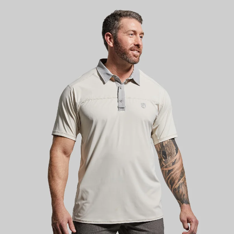 short sleeve shirt for running -Men's Tek Polo (Sand)