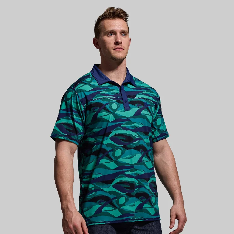 loose short sleeve t-shirt for men -Men's Tek Polo (Tidepool)