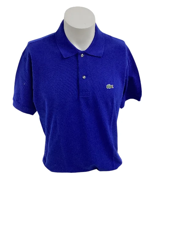 trendy short sleeve athletic shirt -NWT Lacoste Men's Polo Royal L