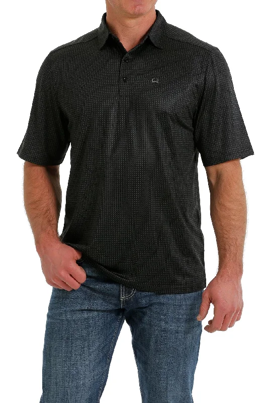 short sleeve t-shirt for women -'Cinch' Men's Arenaflex Polo - Black