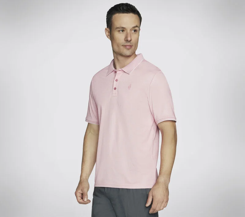 trendy men’s short sleeve t-shirt -'Skechers' Men's Off Duty Polo - Mauve / Natural