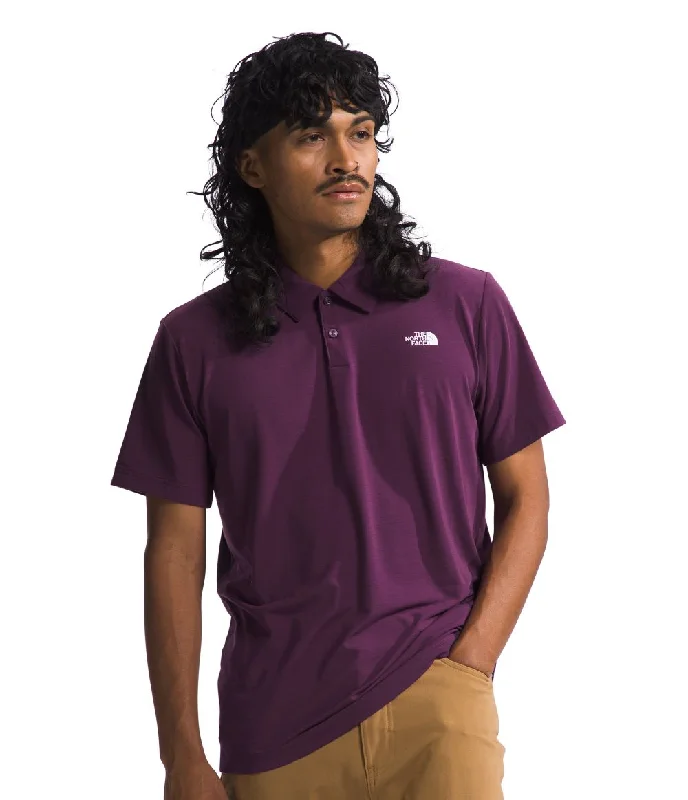 printed short sleeve t-shirt -'The North Face' Men's Adventure Polo - Currant Purple