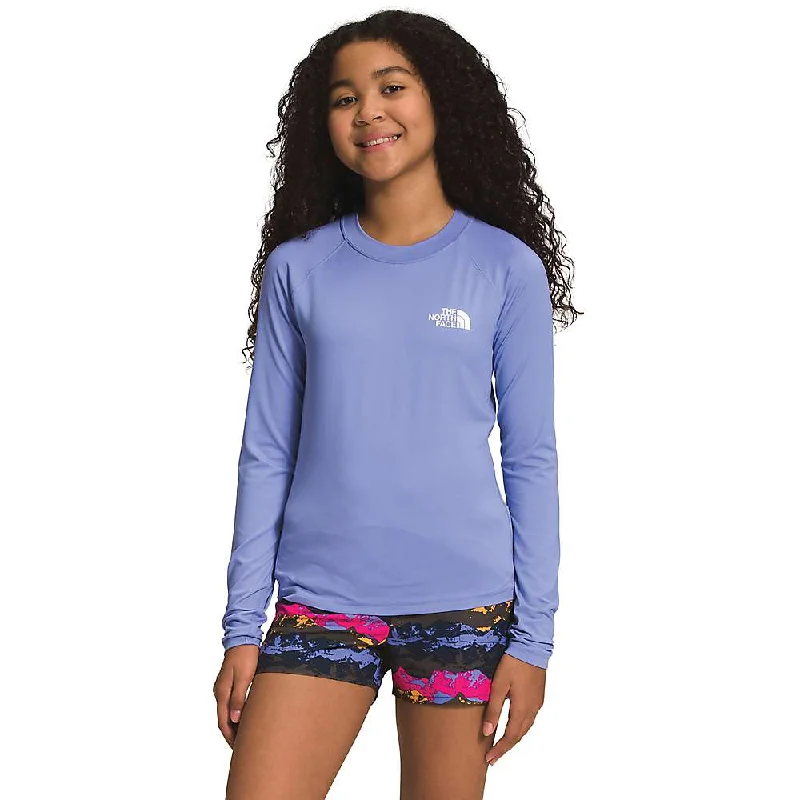 casual shirt for vacation -The North Face Girls' Amphibious LS Sun Tee