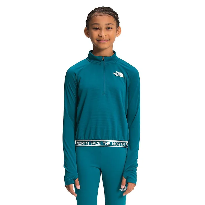 premium long sleeve shirt -The North Face Girls' Reactor Thermal 1/4 Zip Top