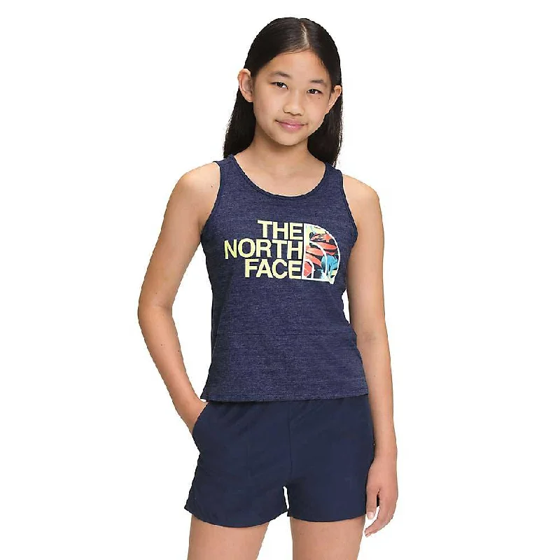 oversized short sleeve shirt for men -The North Face Girls' Tri-Blend Tank