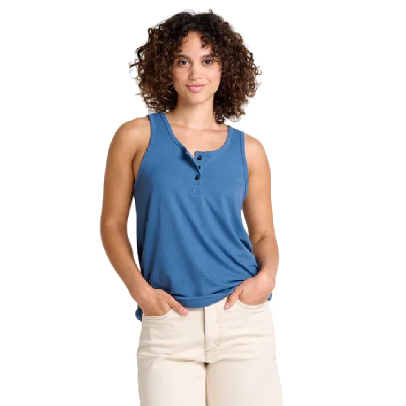 athletic fit short sleeve t-shirt -Toad & Co Women's Piru Henley Tank