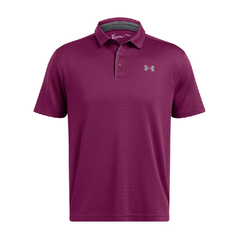 moisture-wicking short sleeve shirt -'Under Armour' Men's Tech Polo - Purple Gemini