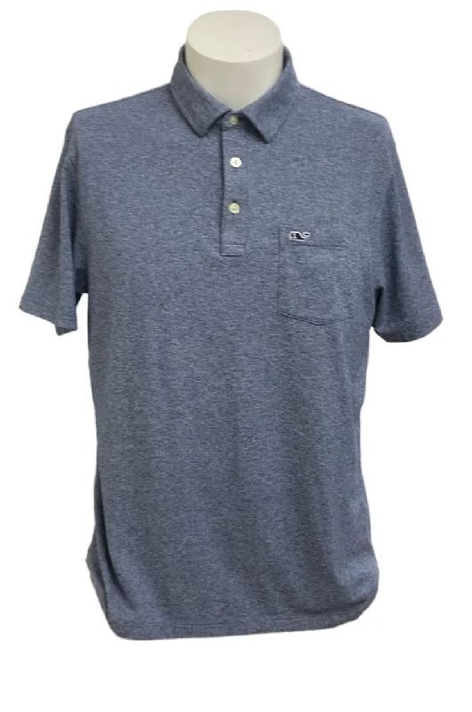 comfortable short sleeve workout shirt -Vineyard Vines Men’s Polo Navy M