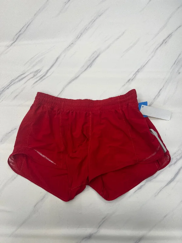 workout pants for women -Athletic Shorts By Lululemon In Red, Size: 14