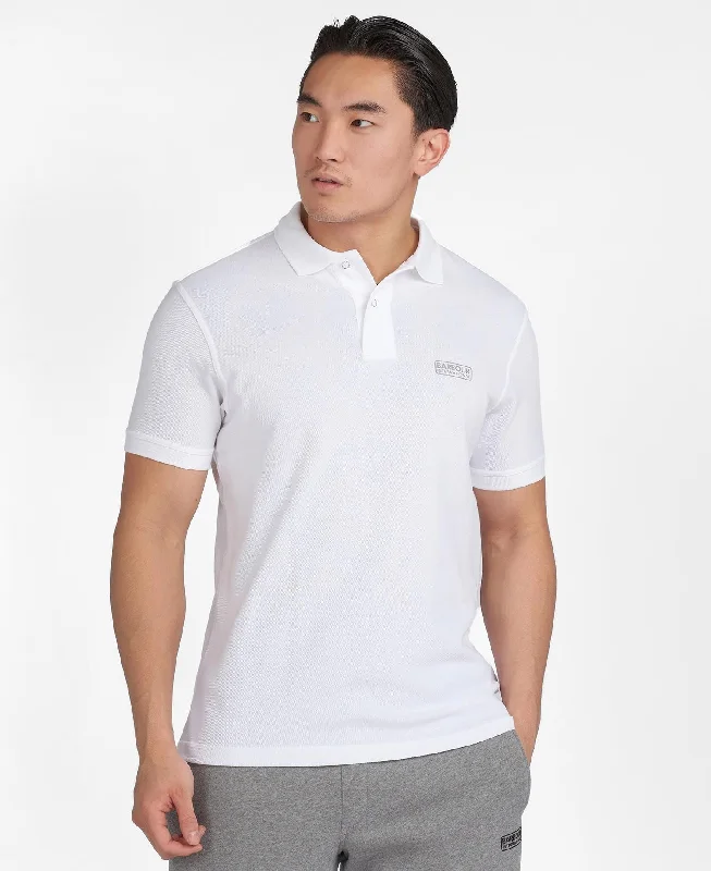 short sleeve t-shirt with unique designs -BARBOUR INTERNATIONAL ESSENTIAL POLO WHITE