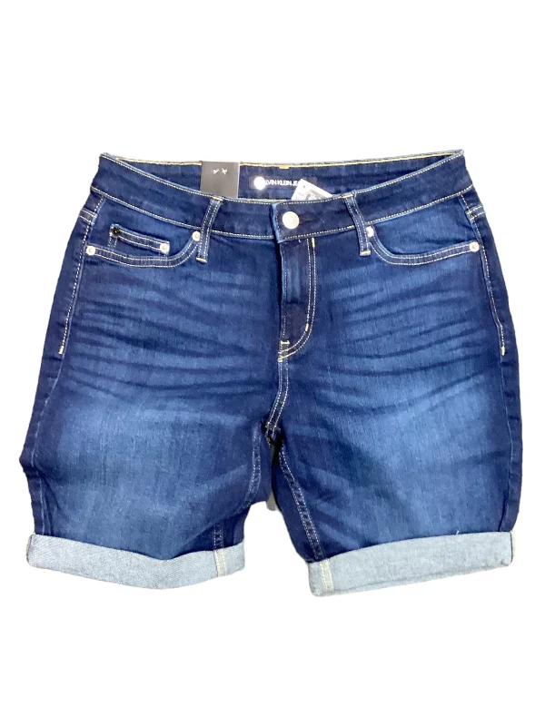 eco-friendly pants for men -Blue Denim Shorts Calvin Klein, Size 6