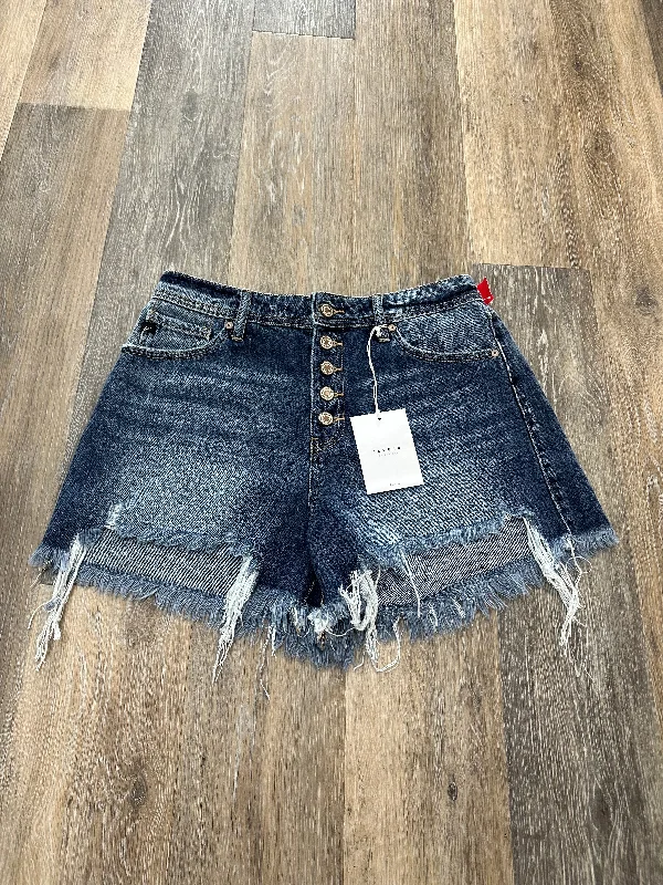 loose pants for women -Blue Denim Shorts Kancan, Size 4