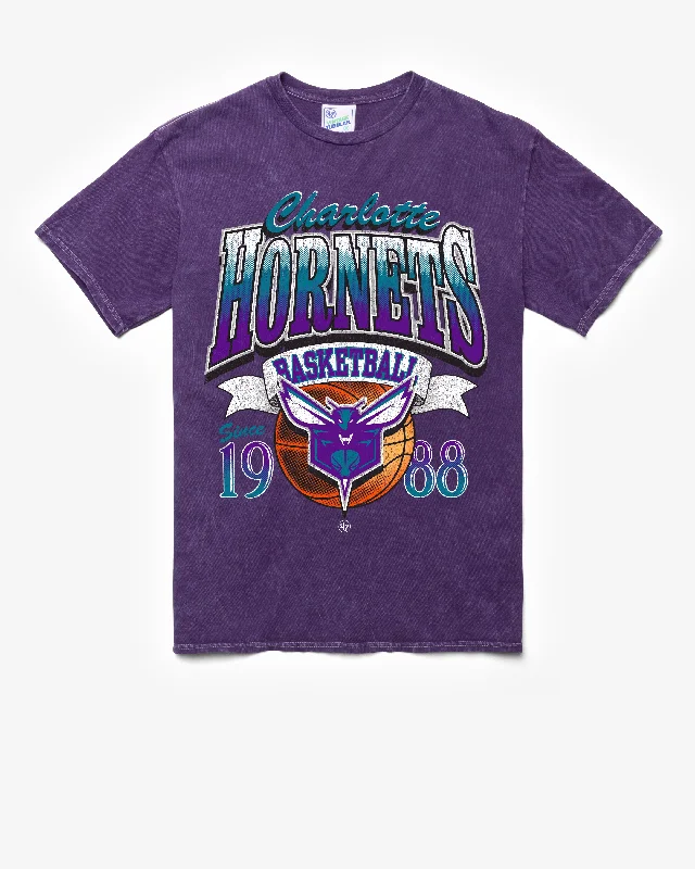 comfortable short sleeve workout shirt -CHARLOTTE HORNETS LOCKER '47 TUBULAR TEE