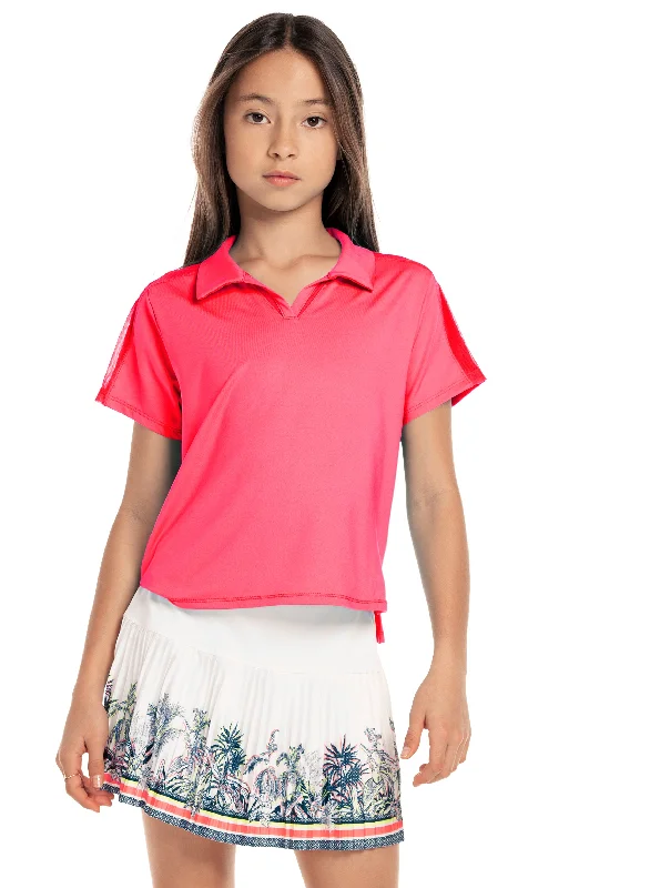 sporty short sleeve polo shirt -Cropped Polo Short Sleeve