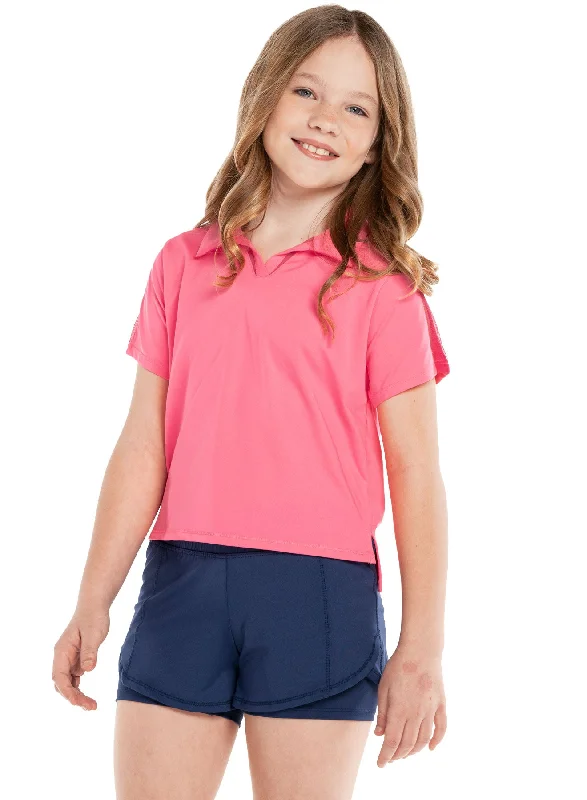 high-quality short sleeve polo shirt -Cropped Polo Short Sleeve