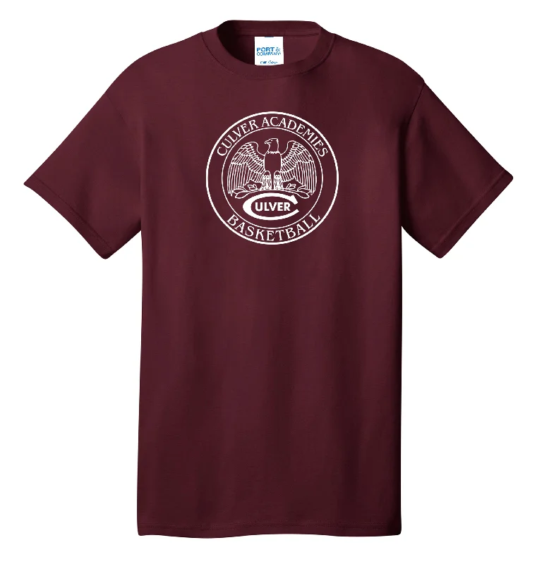 graphic short sleeve t-shirt -Culver Athletics Tees - Basketball - Maroon