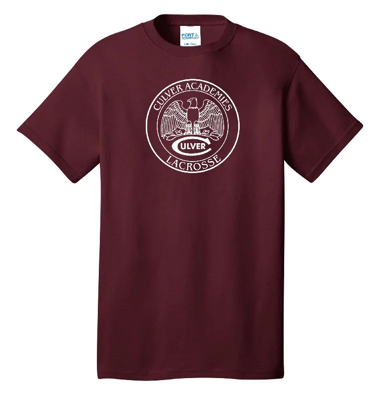 oversized short sleeve tee for women -Culver Athletics Tees - Lacrosse - Maroon