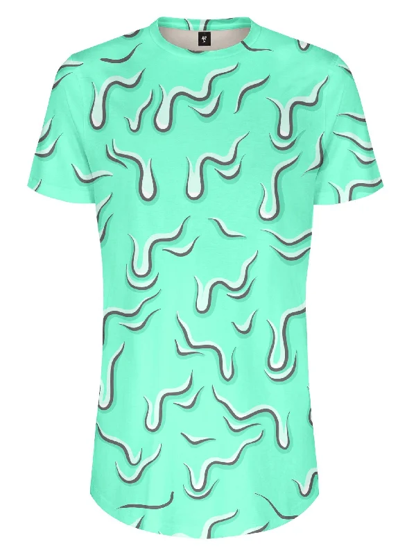 casual short sleeve shirts -Drippy (Teal) Tall Tee