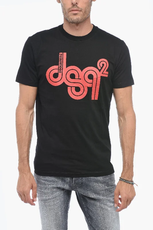 casual women’s short sleeve shirt -Dsquared2 Crewneck T-shirt with Logo Print